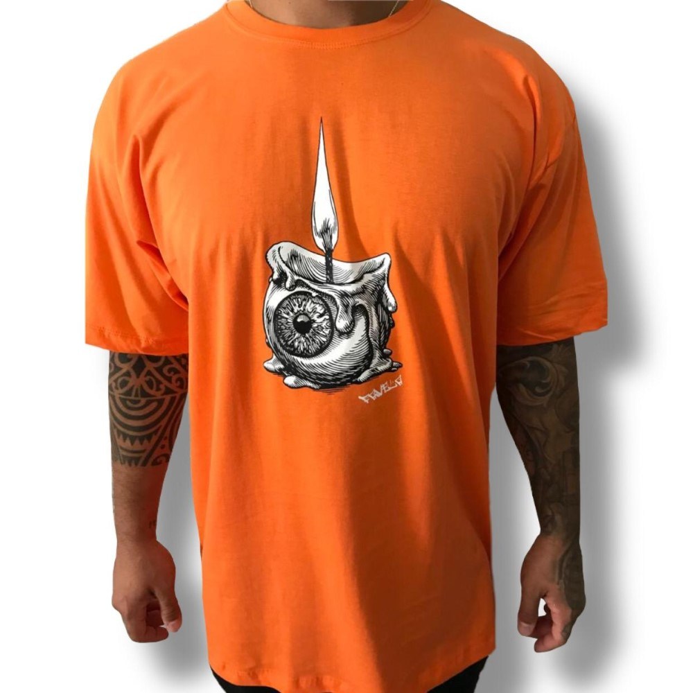 CAMISETA-marca-FAVELA-estampa-CANDLE--cor- LARANJA-estilo-skate-sucata-brazil-maua-moda-skatista-streetwear-8